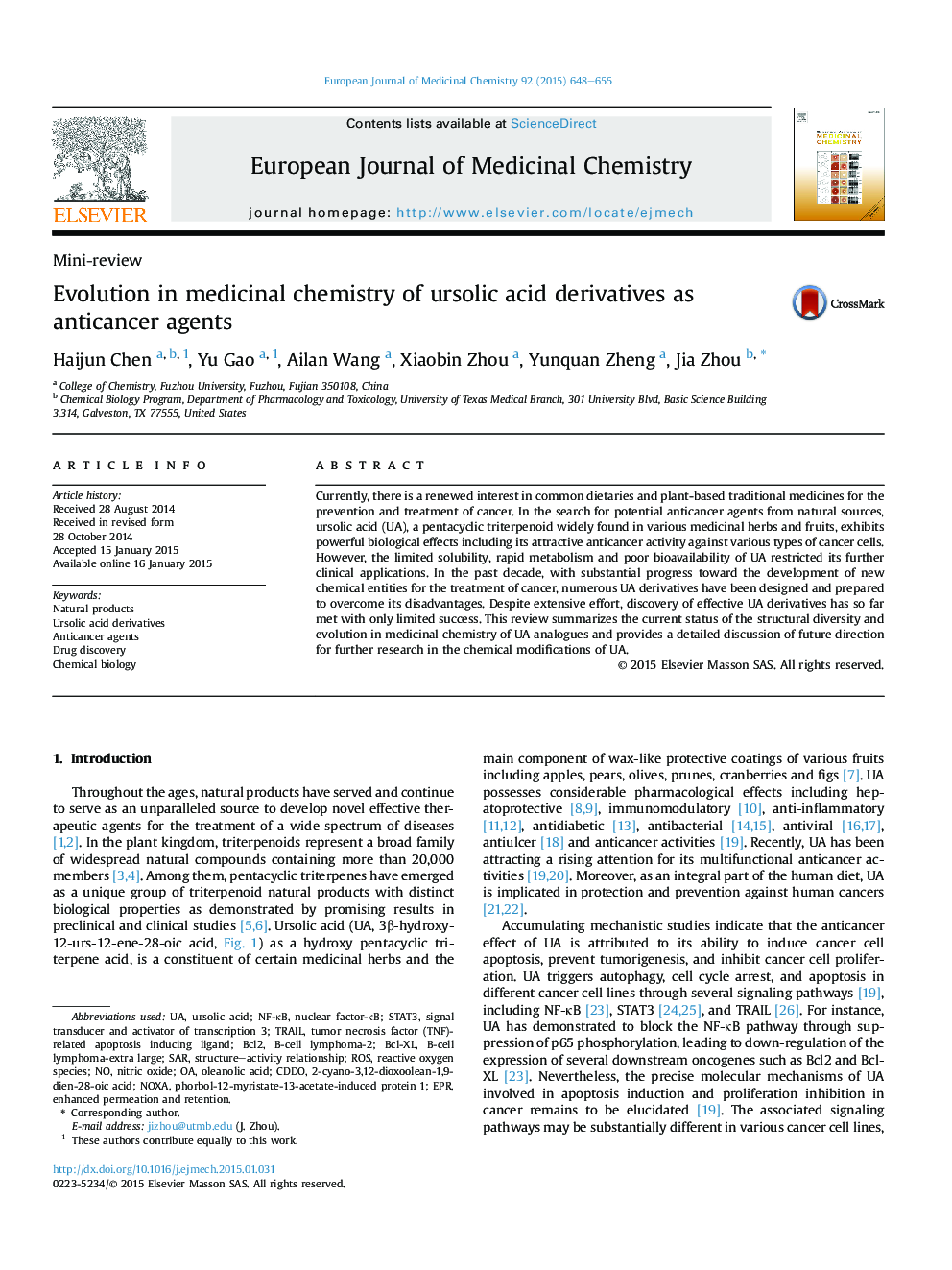 Evolution in medicinal chemistry of ursolic acid derivatives as anticancer agents