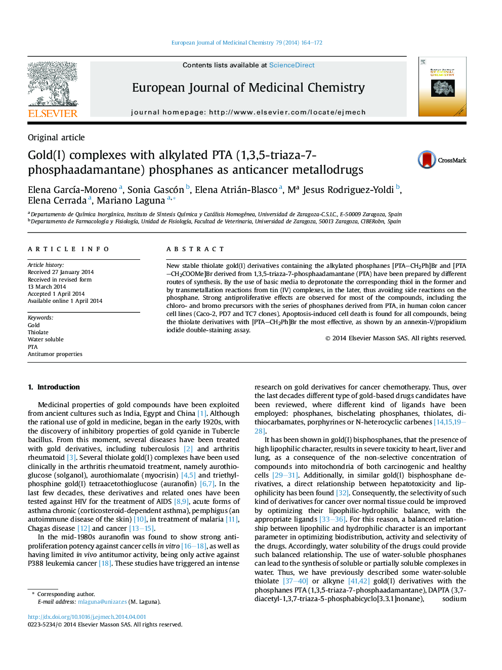 Gold(I) complexes with alkylated PTA (1,3,5-triaza-7-phosphaadamantane) phosphanes as anticancer metallodrugs