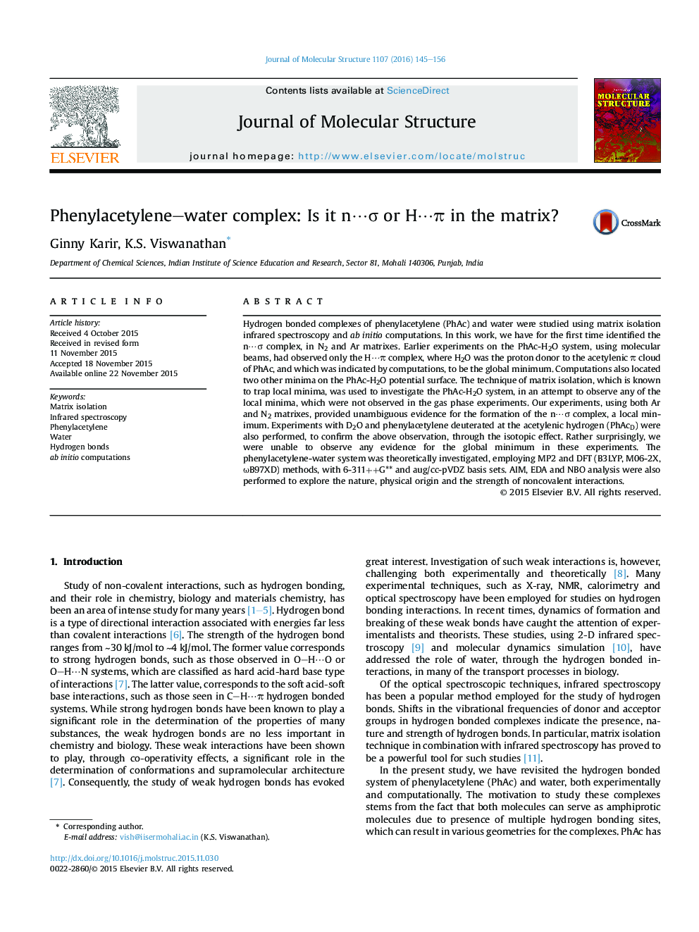 Phenylacetylene-water complex: Is it nâ¯Ï or Hâ¯Ï in the matrix?