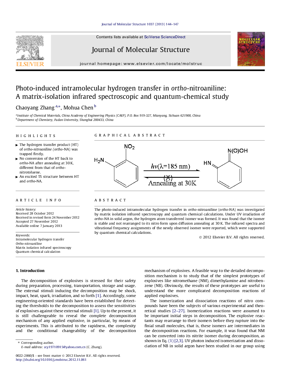 Photo-induced intramolecular hydrogen transfer in ortho-nitroaniline: A matrix-isolation infrared spectroscopic and quantum-chemical study