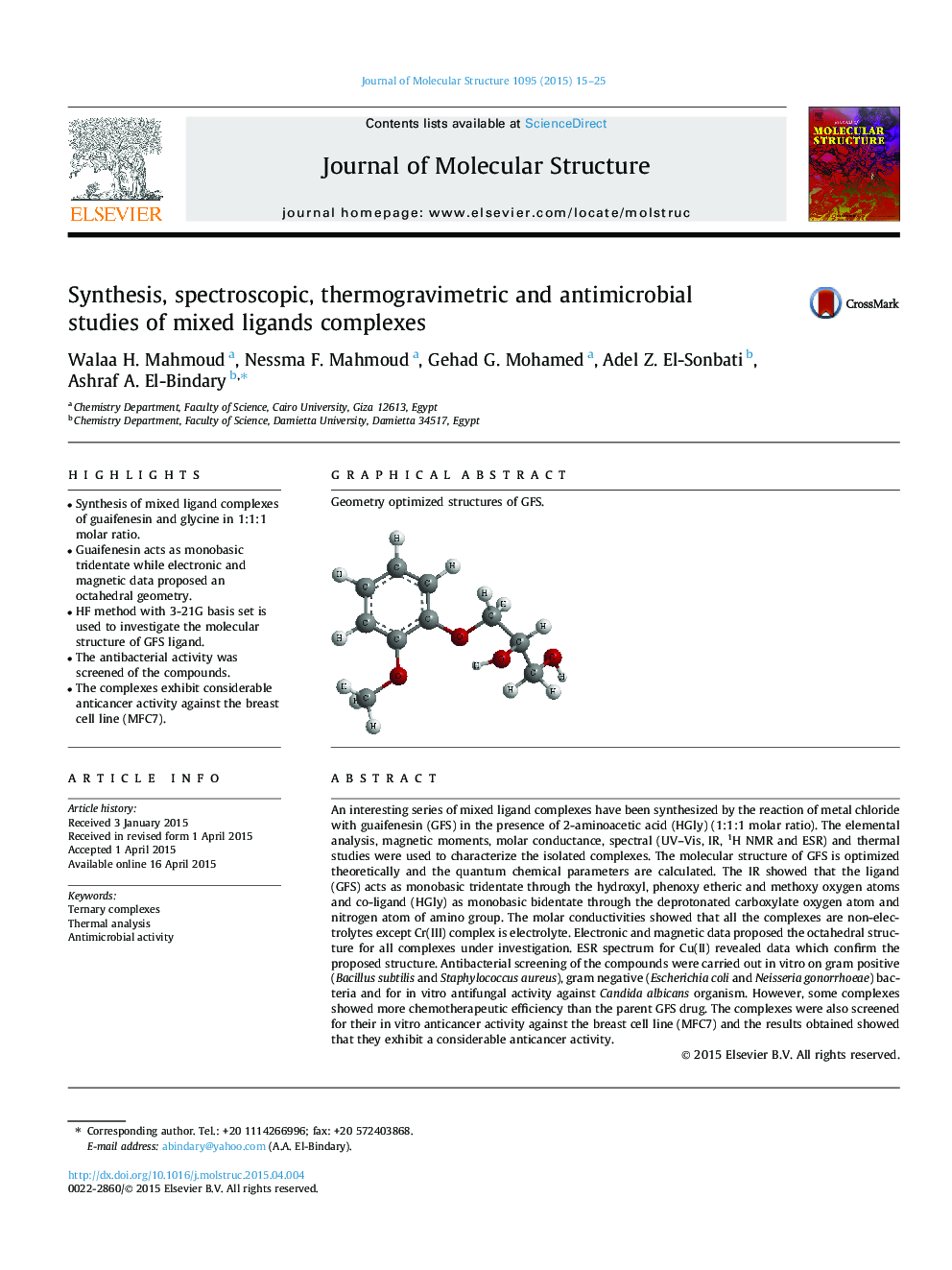Synthesis, spectroscopic, thermogravimetric and antimicrobial studies of mixed ligands complexes