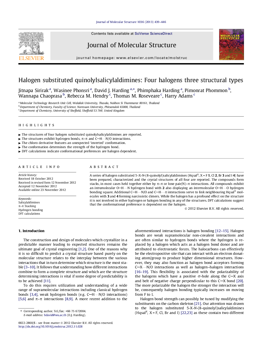 Halogen substituted quinolylsalicylaldimines: Four halogens three structural types