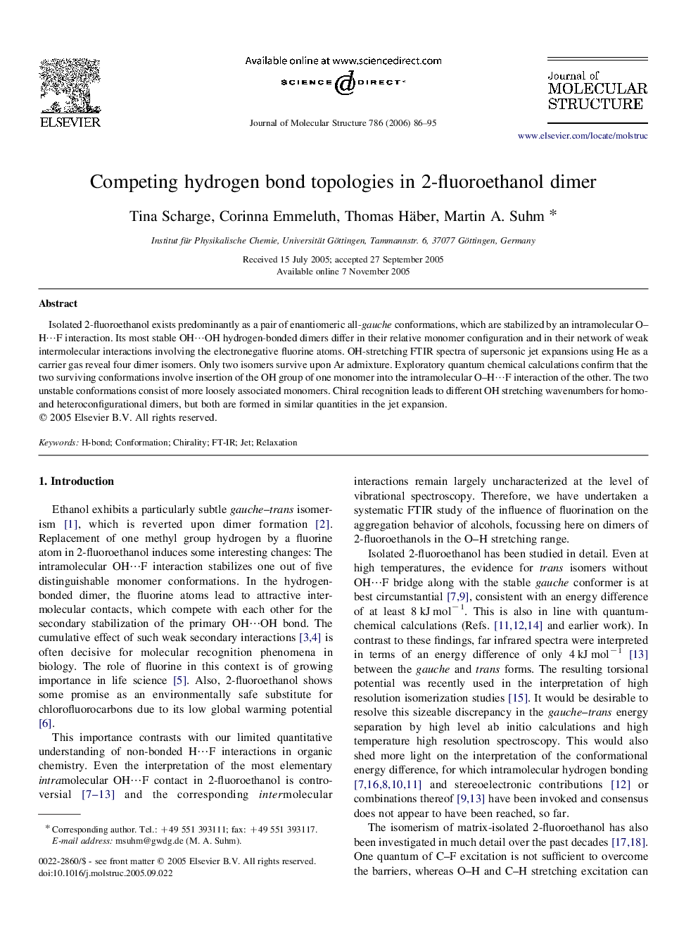 Competing hydrogen bond topologies in 2-fluoroethanol dimer