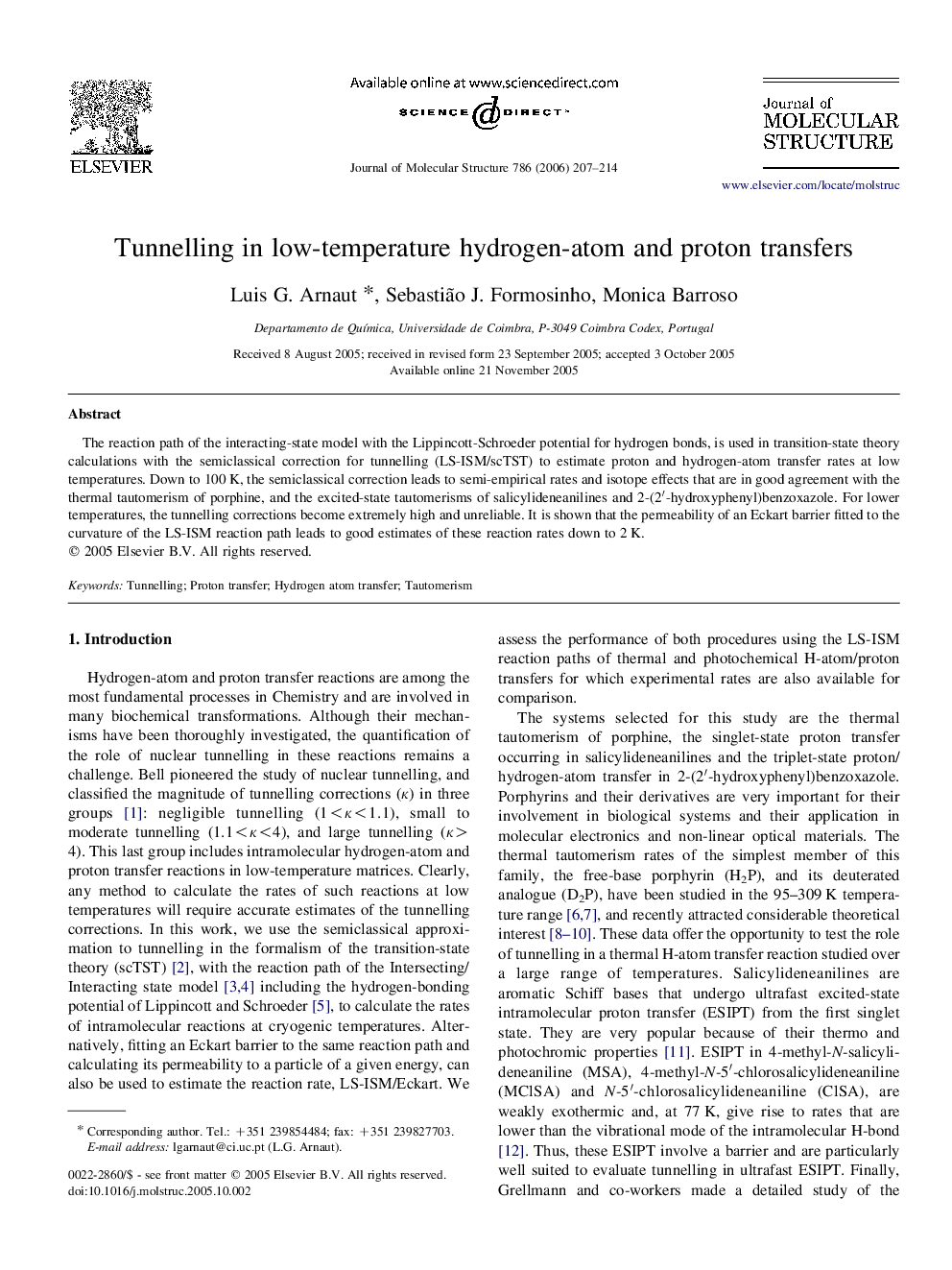 Tunnelling in low-temperature hydrogen-atom and proton transfers