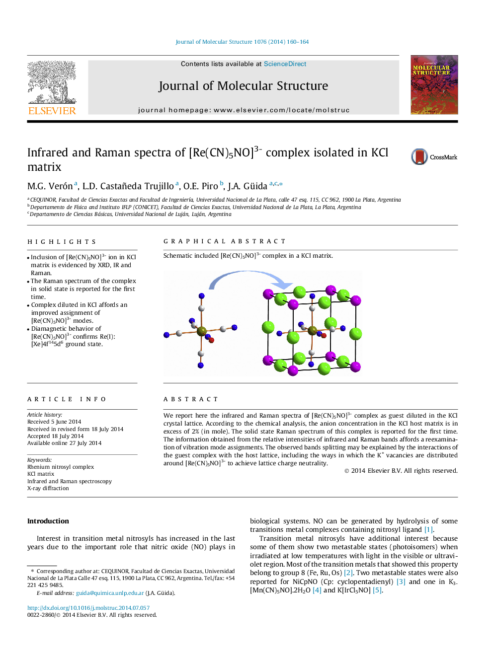 Infrared and Raman spectra of [Re(CN)5NO]3- complex isolated in KCl matrix