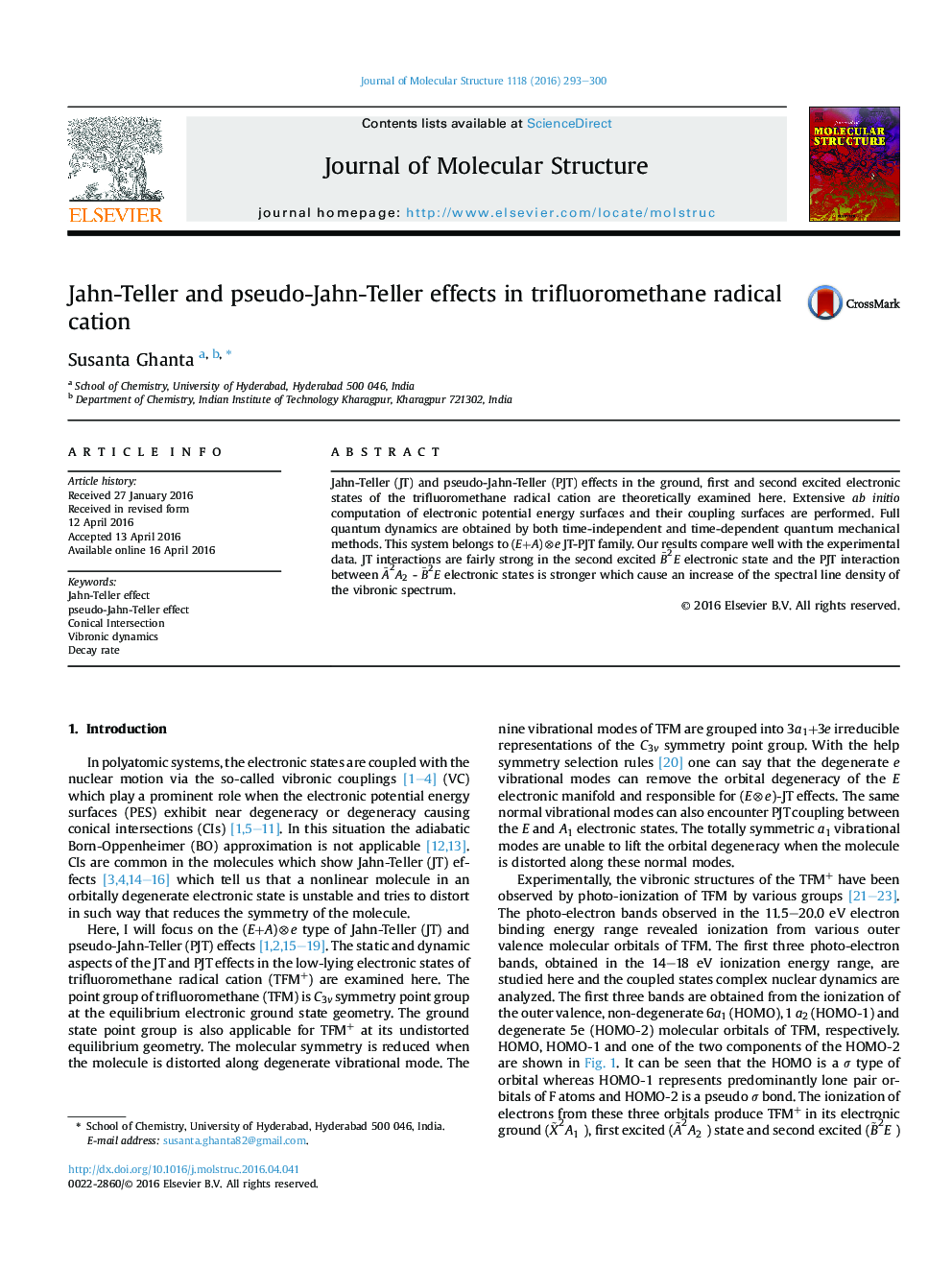 Jahn-Teller and pseudo-Jahn-Teller effects in trifluoromethane radical cation