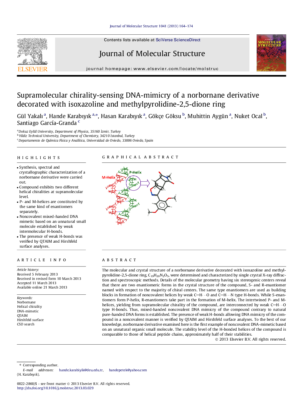 Supramolecular chirality-sensing DNA-mimicry of a norbornane derivative decorated with isoxazoline and methylpyrolidine-2,5-dione ring