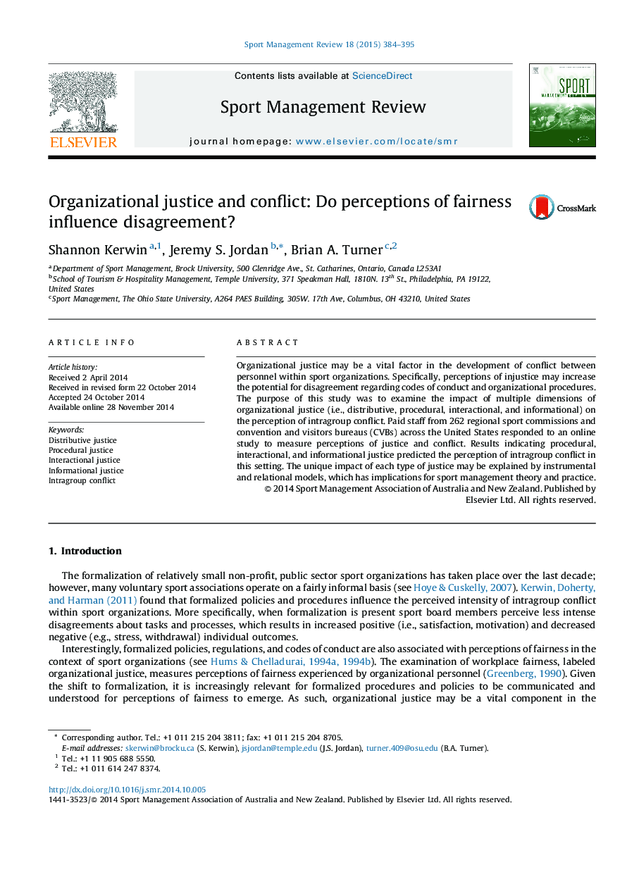 Organizational justice and conflict: Do perceptions of fairness influence disagreement?