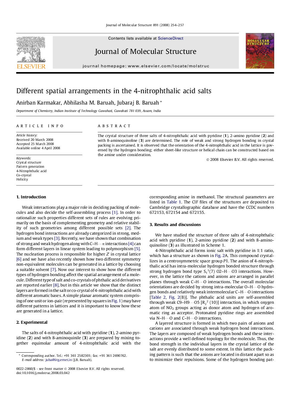 Different spatial arrangements in the 4-nitrophthalic acid salts