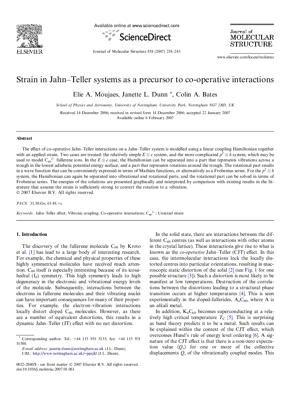 Strain in Jahn-Teller systems as a precursor to co-operative interactions