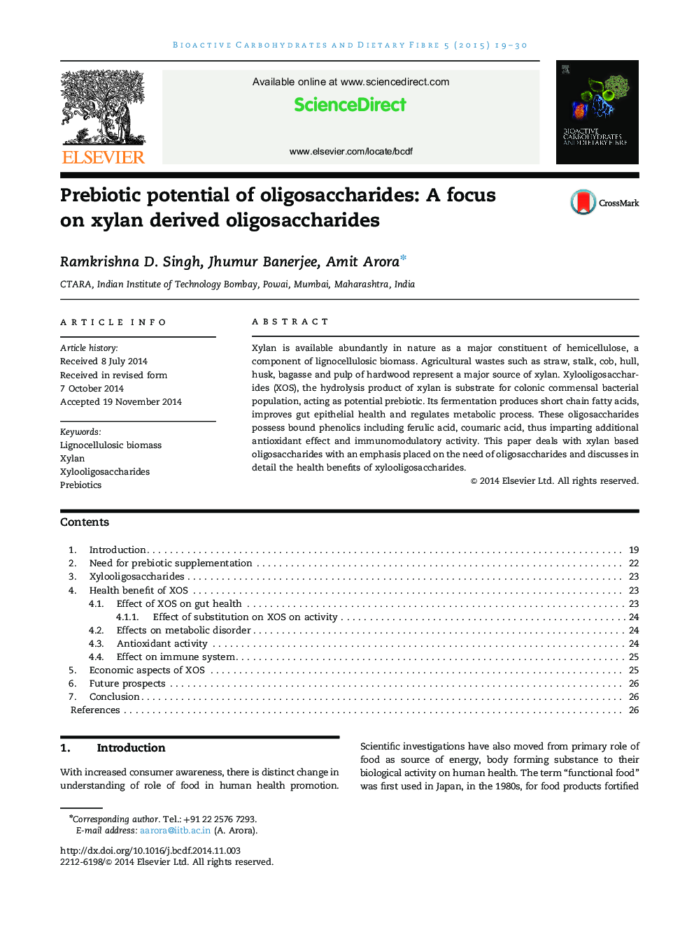 Prebiotic potential of oligosaccharides: A focus on xylan derived oligosaccharides
