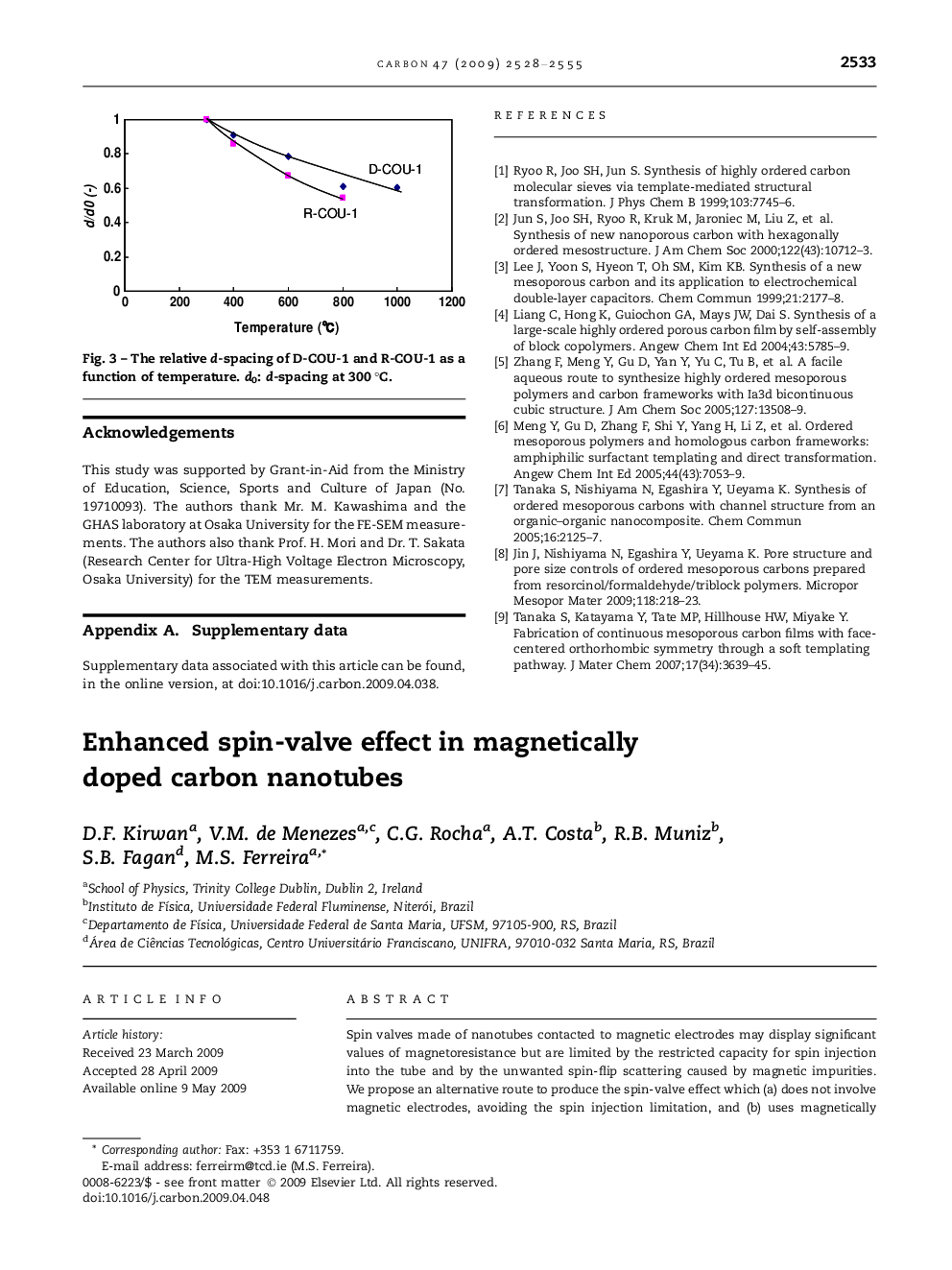 Enhanced spin-valve effect in magnetically doped carbon nanotubes