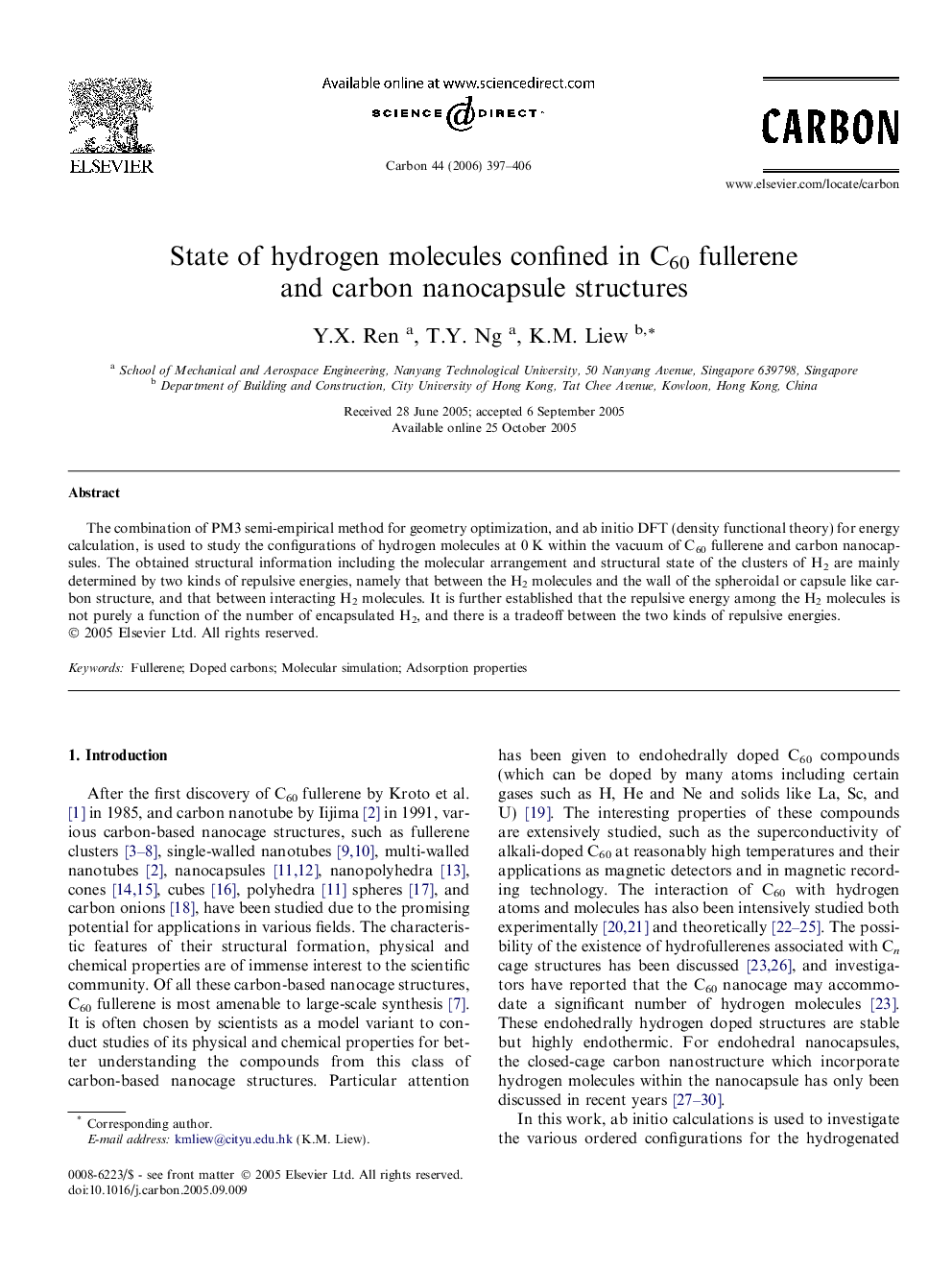 State of hydrogen molecules confined in C60 fullerene and carbon nanocapsule structures