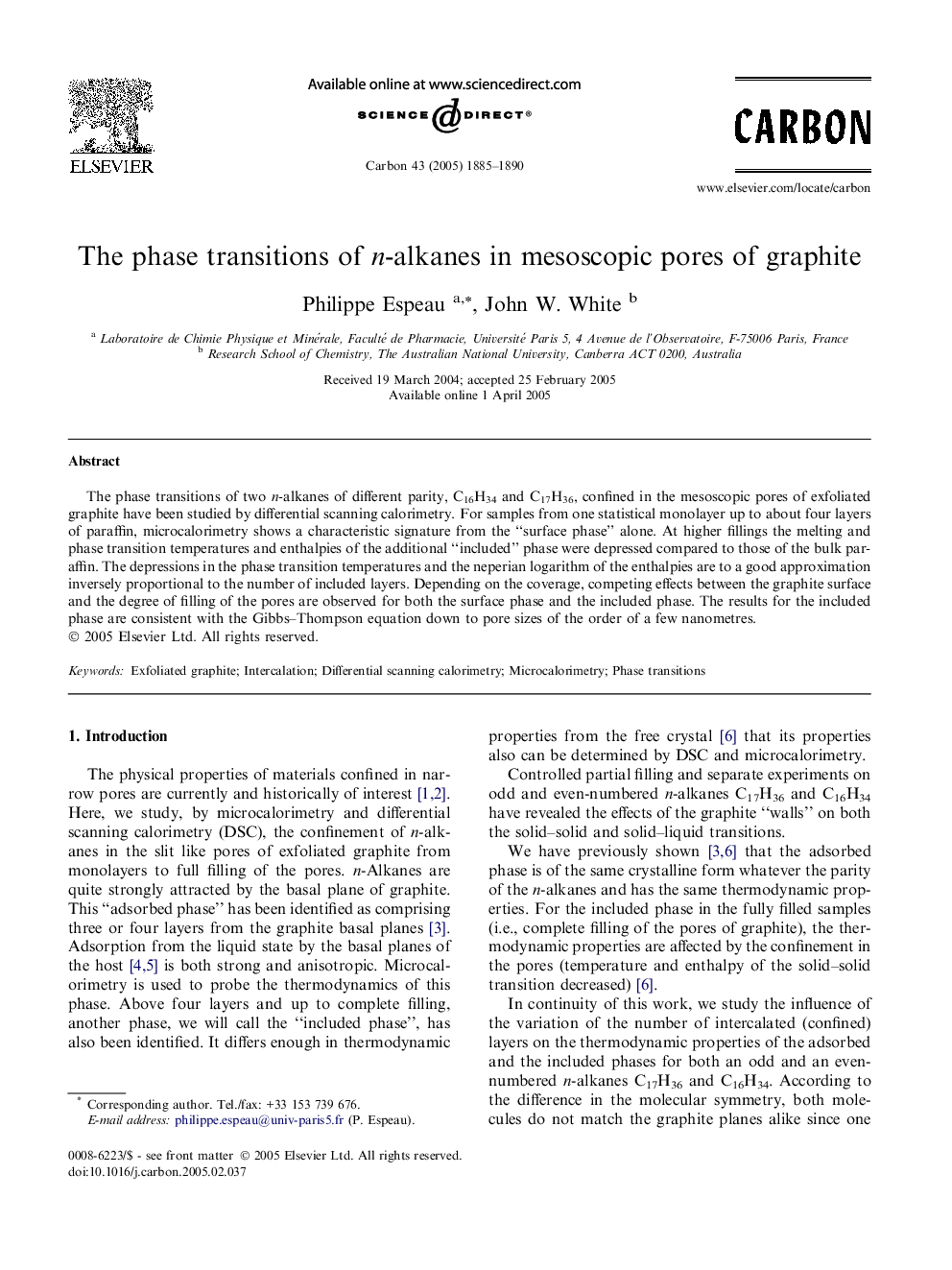 The phase transitions of n-alkanes in mesoscopic pores of graphite