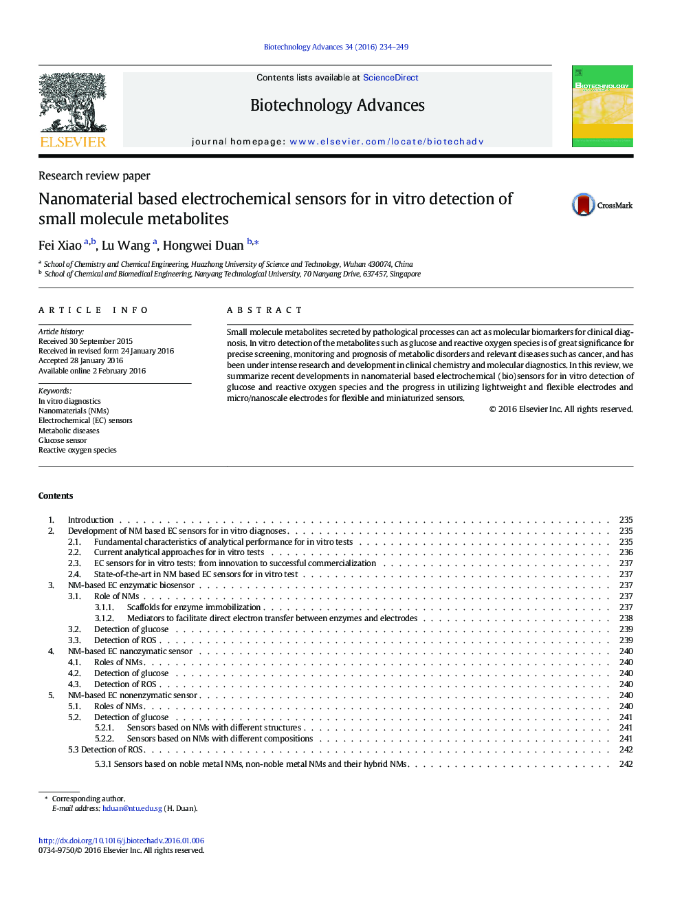 Nanomaterial based electrochemical sensors for in vitro detection of small molecule metabolites