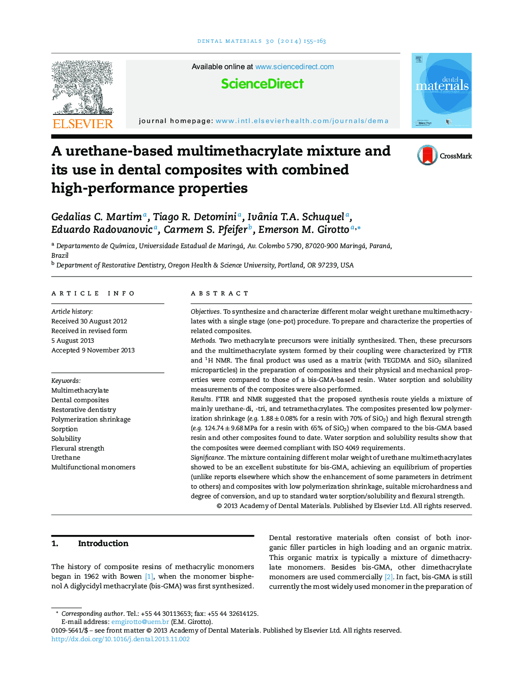 A urethane-based multimethacrylate mixture and its use in dental composites with combined high-performance properties