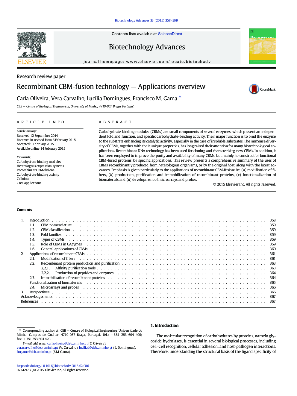 Recombinant CBM-fusion technology — Applications overview