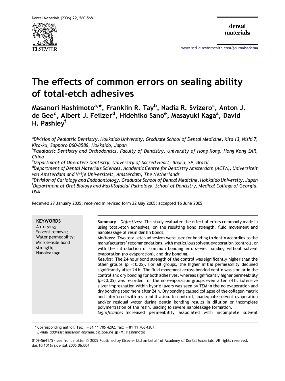 The effects of common errors on sealing ability of total-etch adhesives