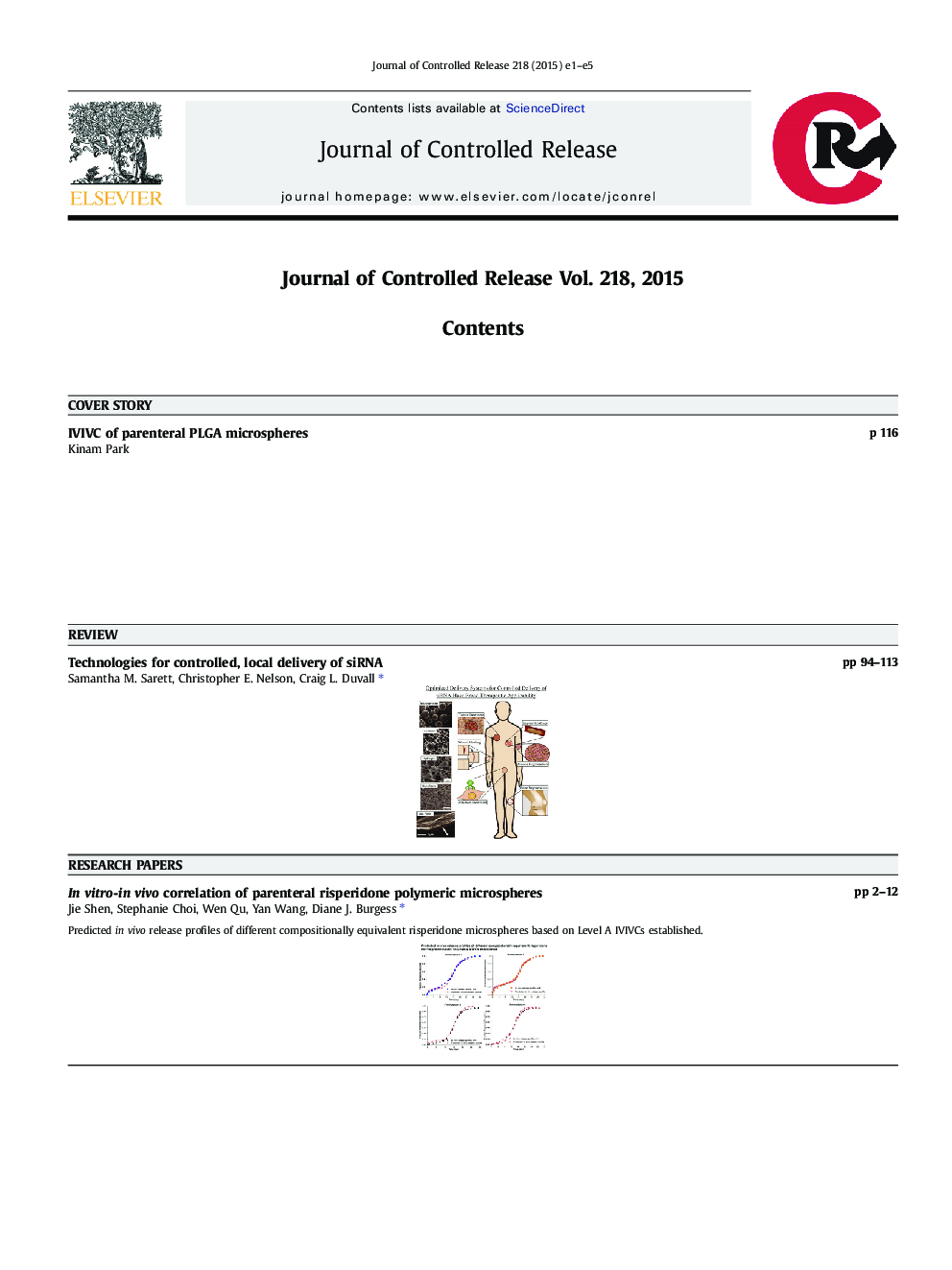 Graphical Abstracts Contents Listing