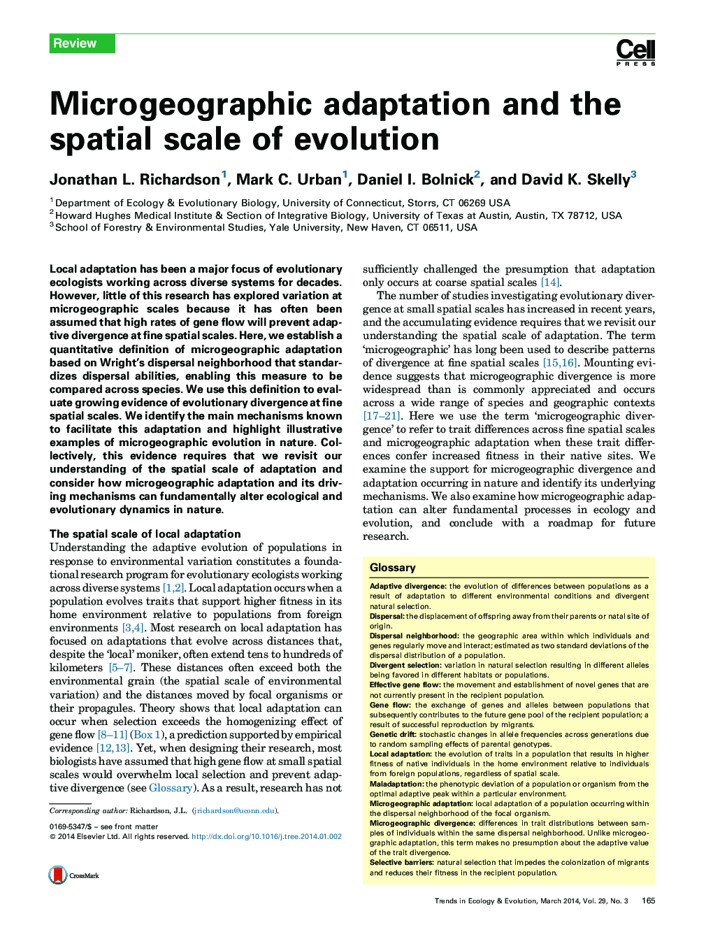 Microgeographic adaptation and the spatial scale of evolution