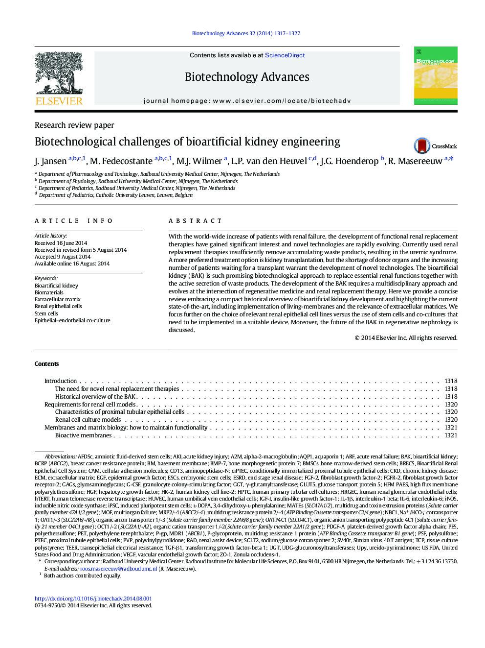 Biotechnological challenges of bioartificial kidney engineering