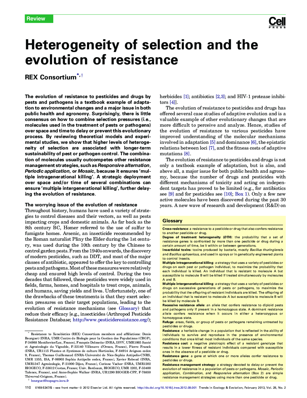 Heterogeneity of selection and the evolution of resistance