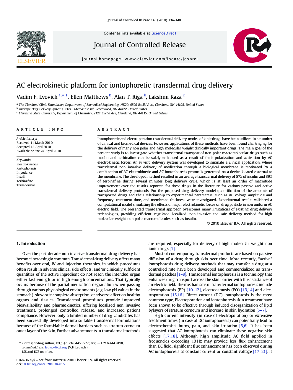 AC electrokinetic platform for iontophoretic transdermal drug delivery