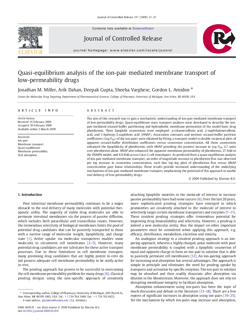 Quasi-equilibrium analysis of the ion-pair mediated membrane transport of low-permeability drugs