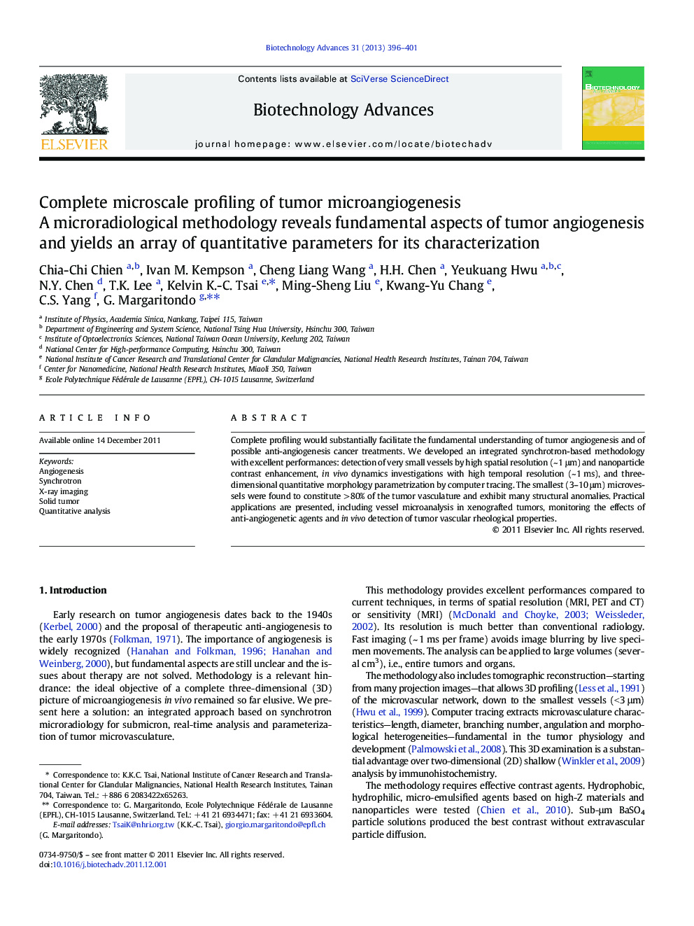 Complete microscale profiling of tumor microangiogenesis: A microradiological methodology reveals fundamental aspects of tumor angiogenesis and yields an array of quantitative parameters for its characterization