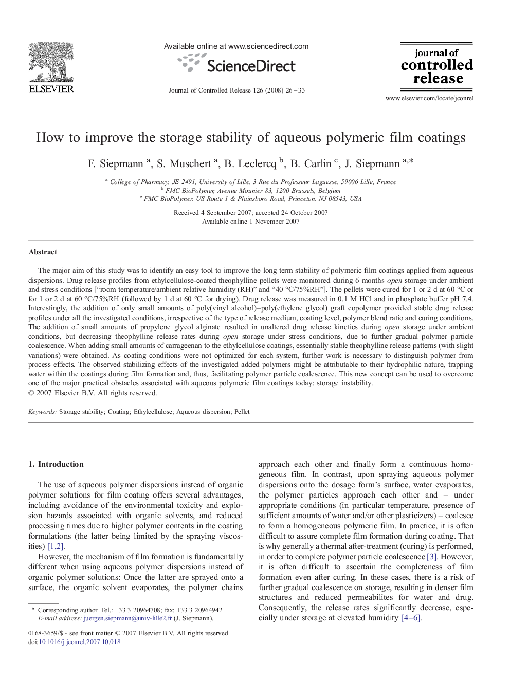 How to improve the storage stability of aqueous polymeric film coatings