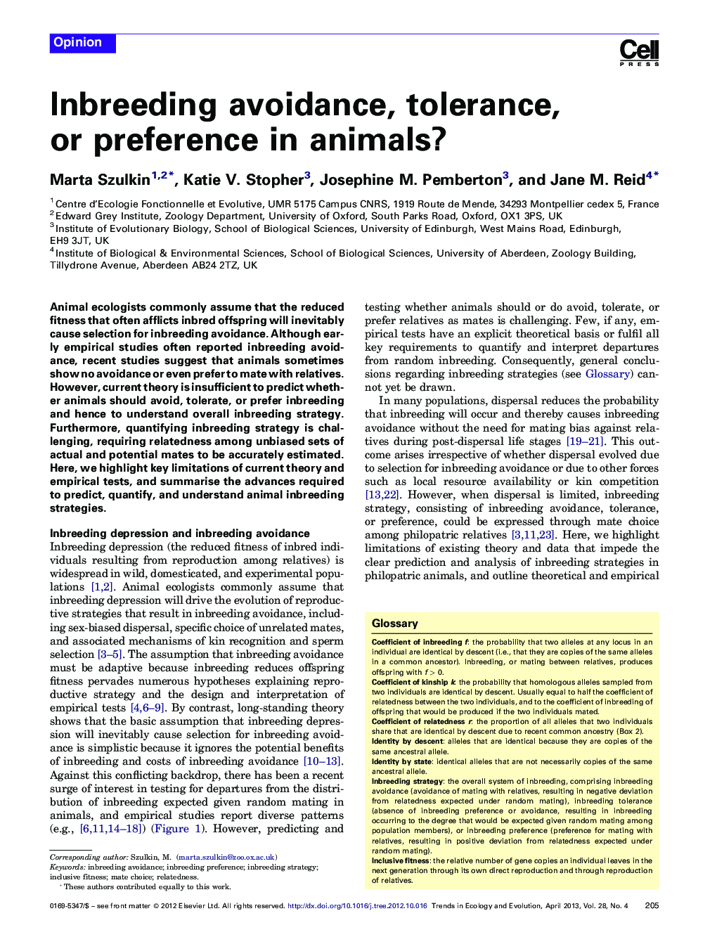 Inbreeding avoidance, tolerance, or preference in animals?