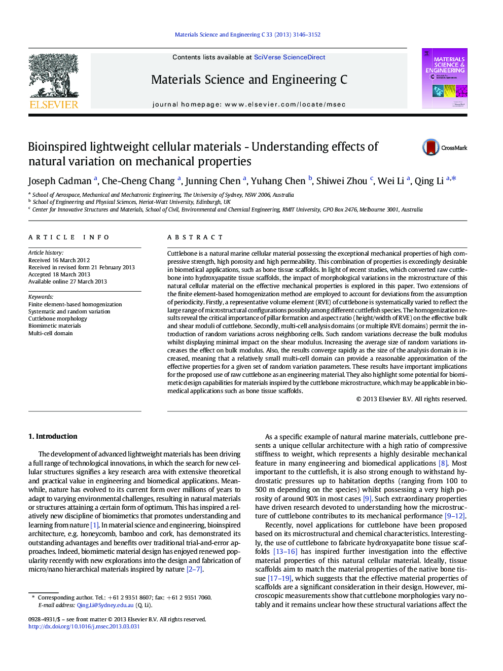 Bioinspired lightweight cellular materials - Understanding effects of natural variation on mechanical properties