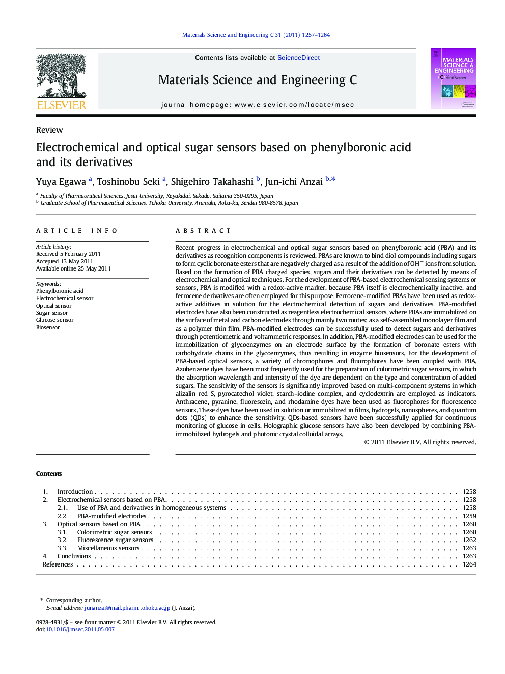 Electrochemical and optical sugar sensors based on phenylboronic acid and its derivatives
