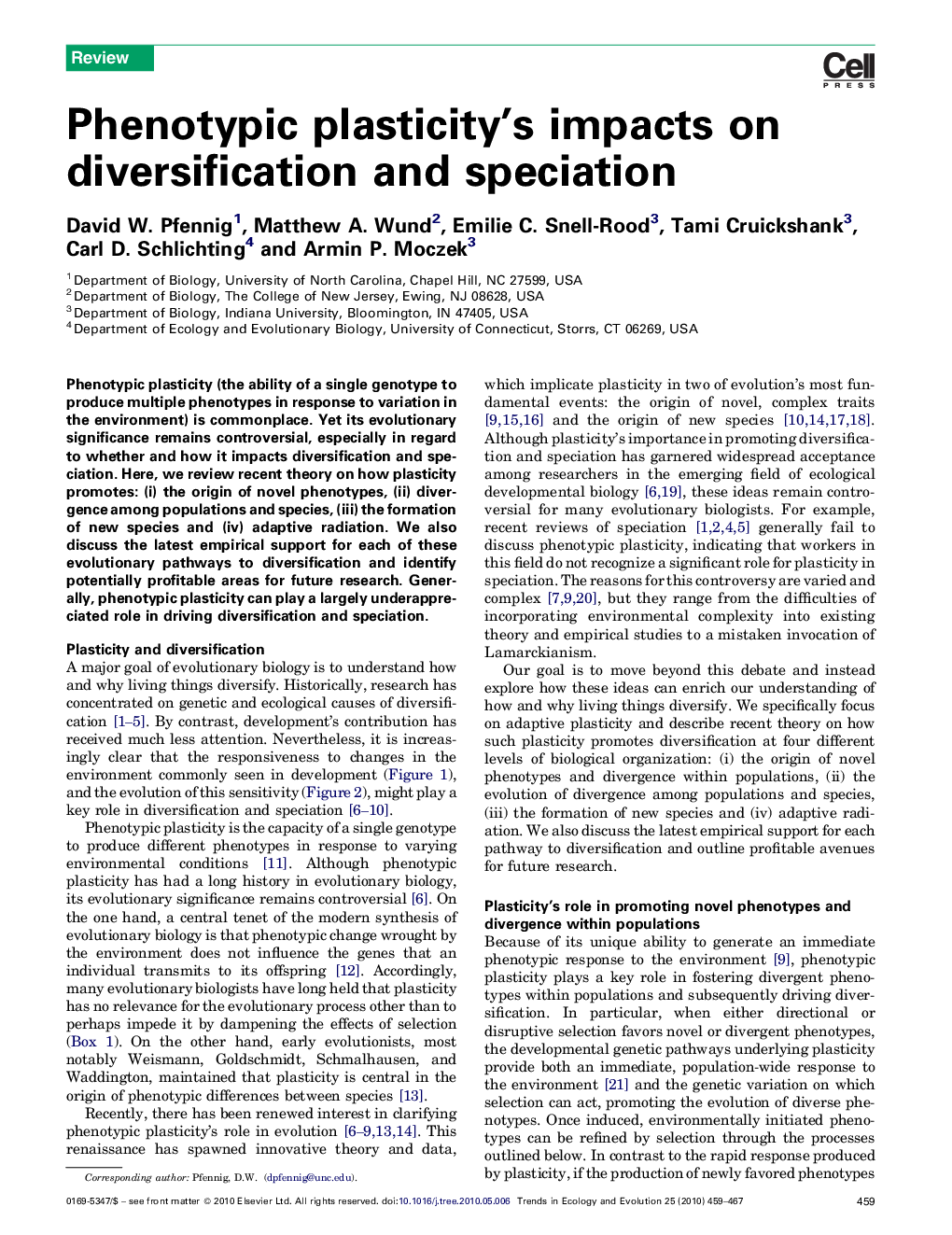 Phenotypic plasticity's impacts on diversification and speciation