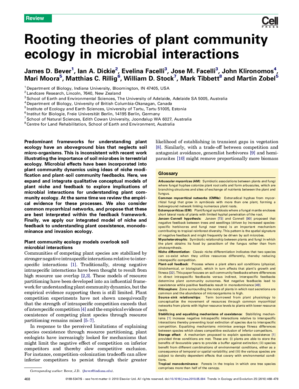 Rooting theories of plant community ecology in microbial interactions