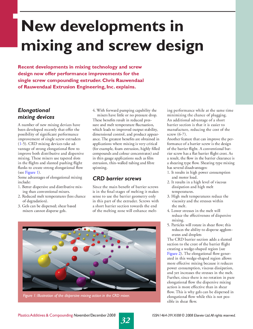 New developments in mixing and screw design