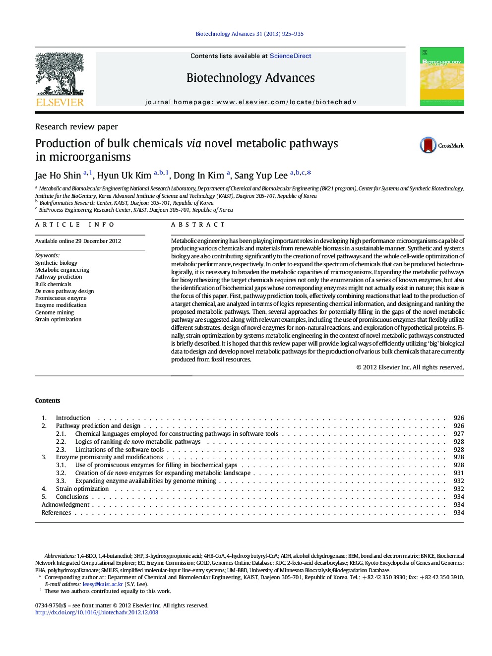 Production of bulk chemicals via novel metabolic pathways in microorganisms