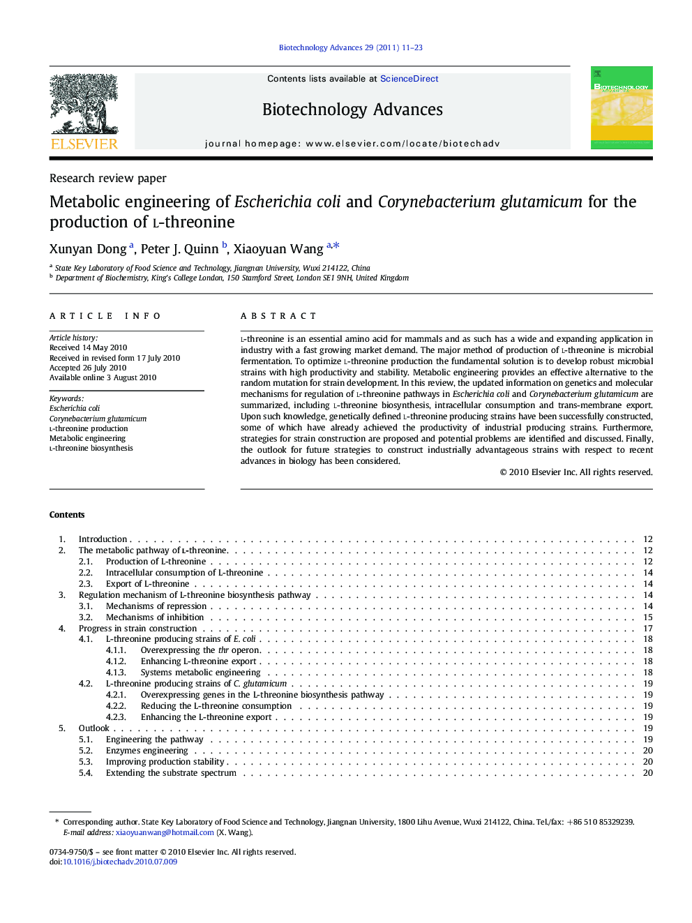 Metabolic engineering of Escherichia coli and Corynebacterium glutamicum for the production of l-threonine