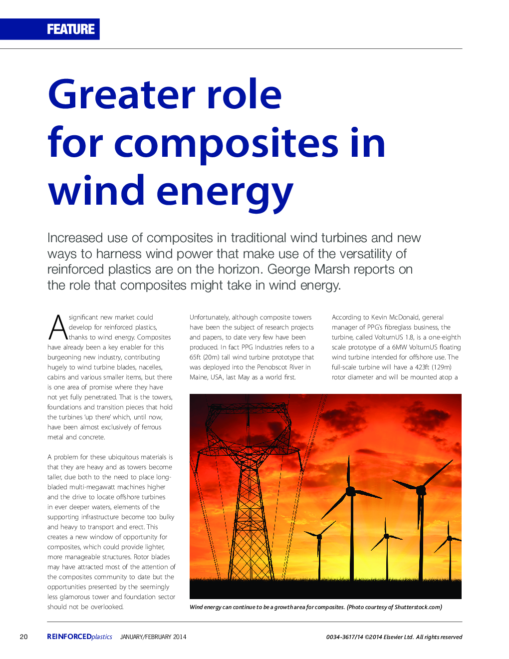 Greater role for composites in wind energy