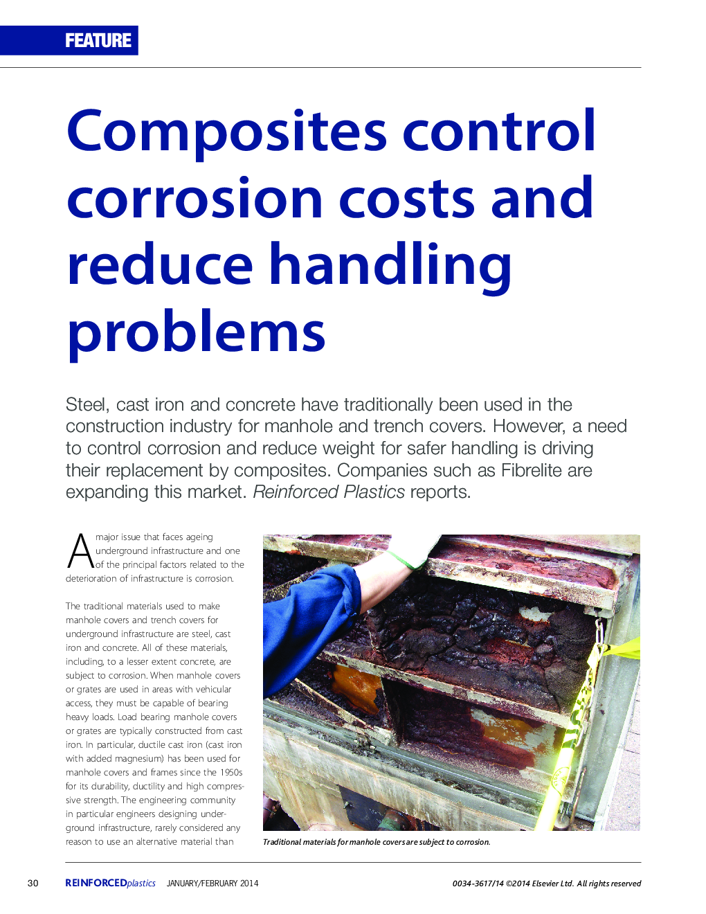 Composites control corrosion costs and reduce handling problems