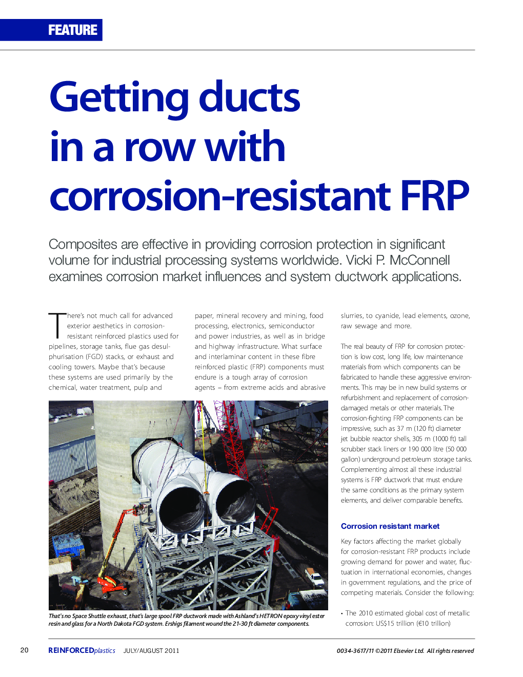 Getting ducts in a row with corrosion-resistant FRP