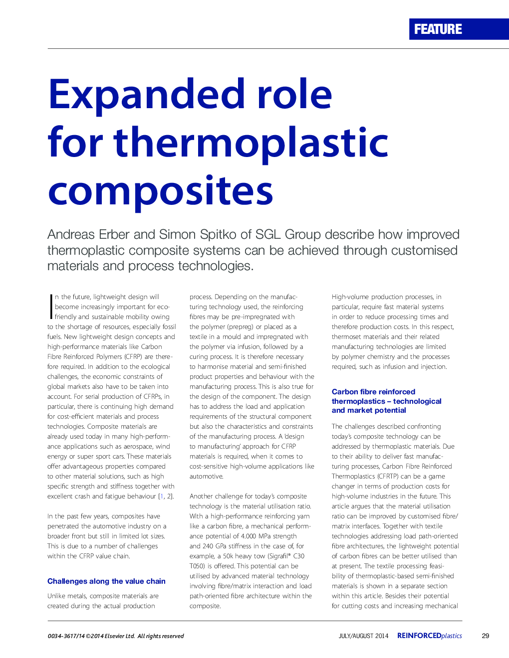 Expanded role for thermoplastic composites