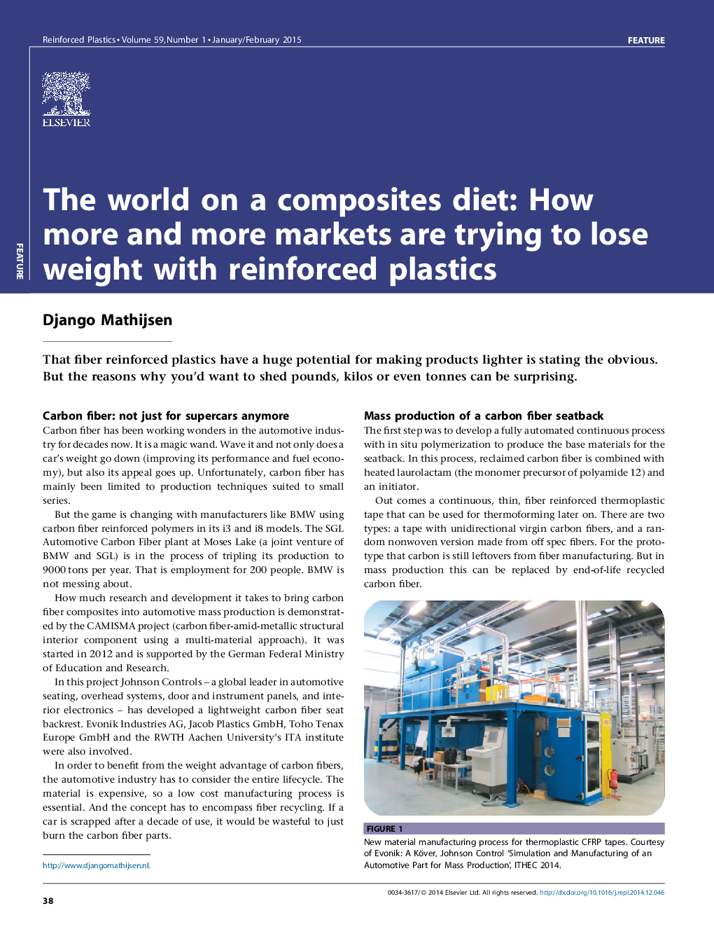 The world on a composites diet: How more and more markets are trying to lose weight with reinforced plastics