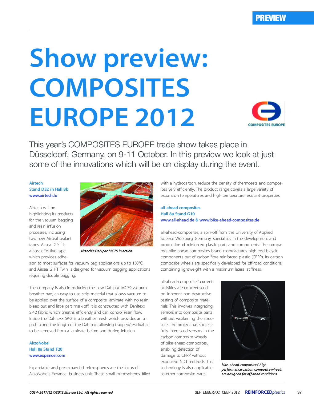Show preview: COMPOSITES EUROPE 2012