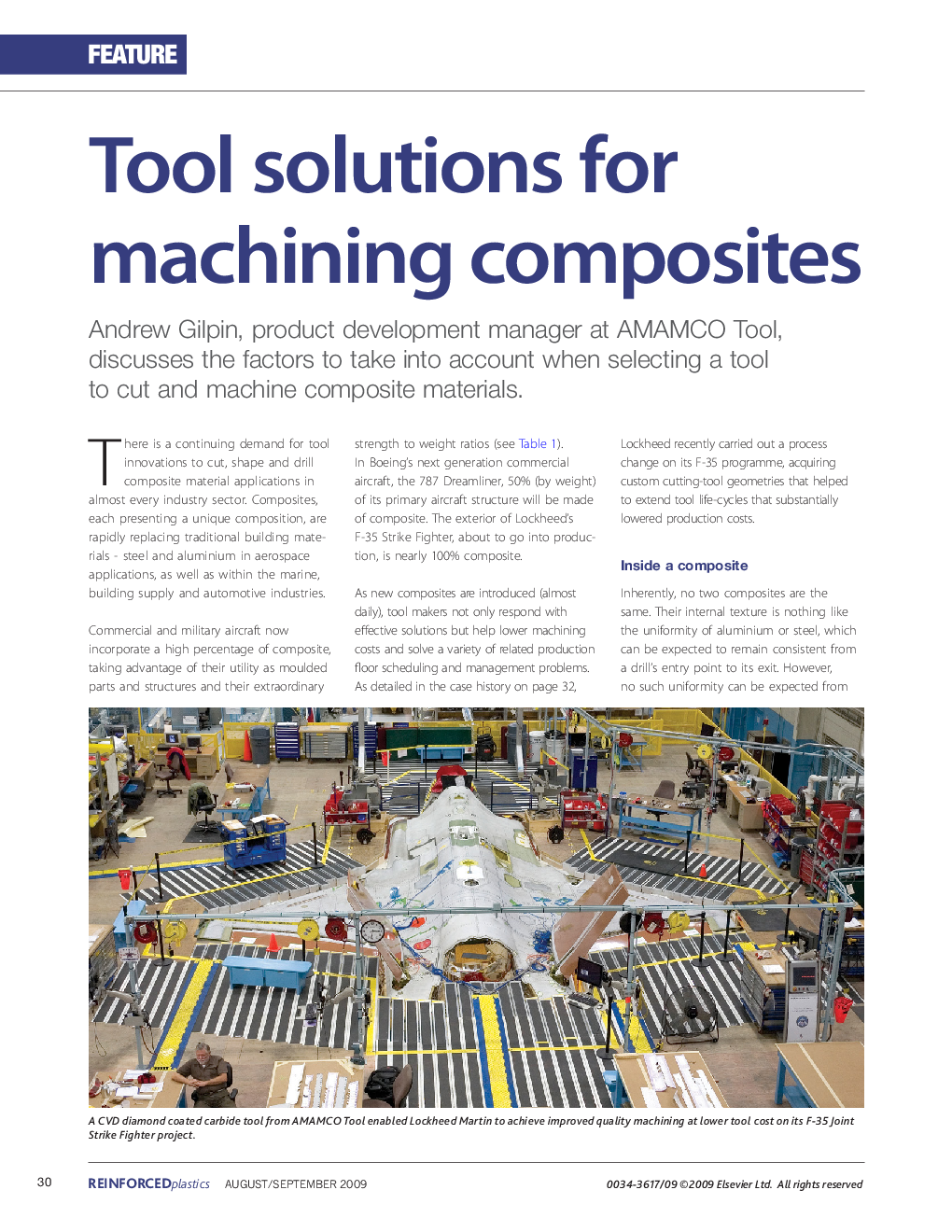 Tool solutions for machining composites 