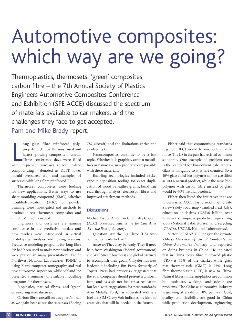 Automotive composites: which way are we going?