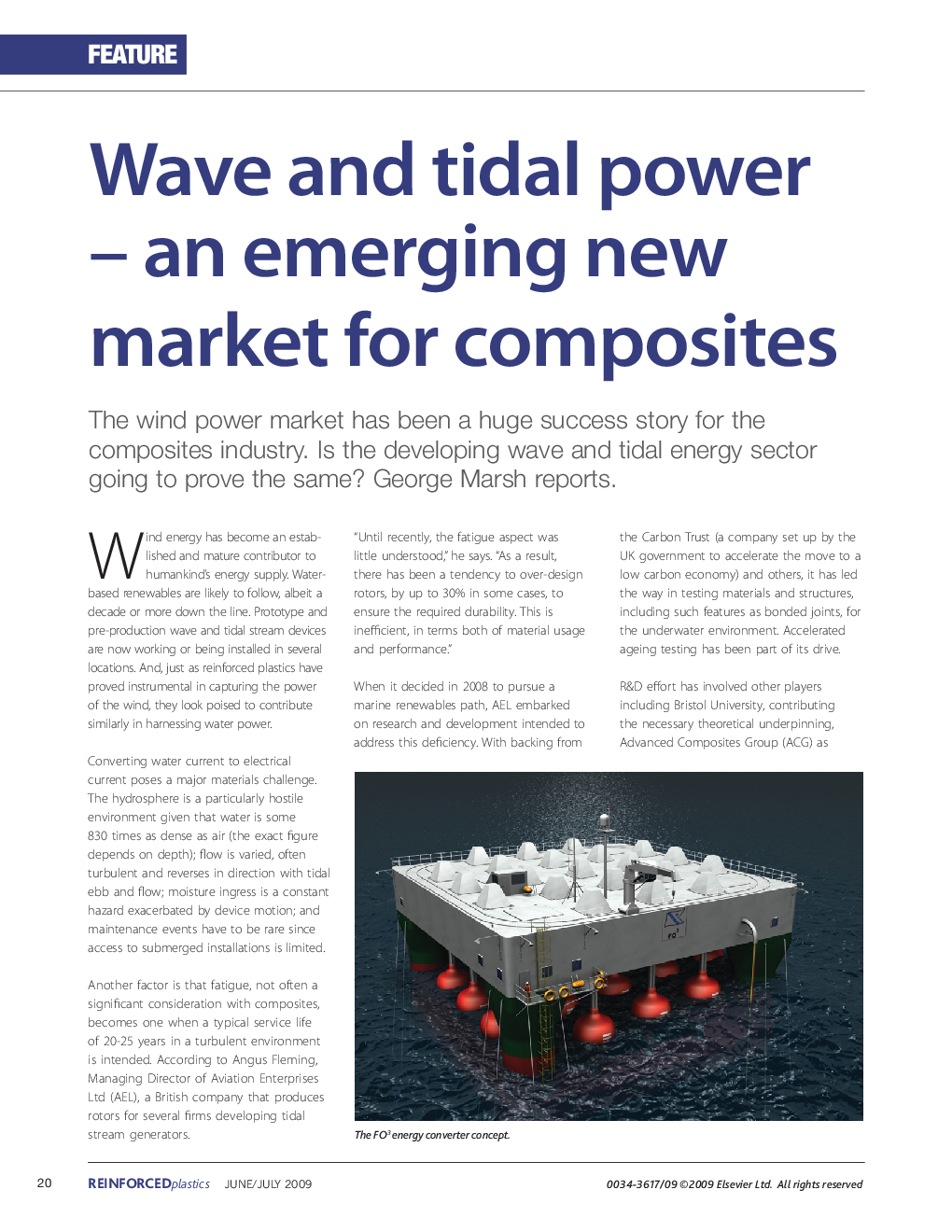 Wave and tidal power — an emerging new market for composites 