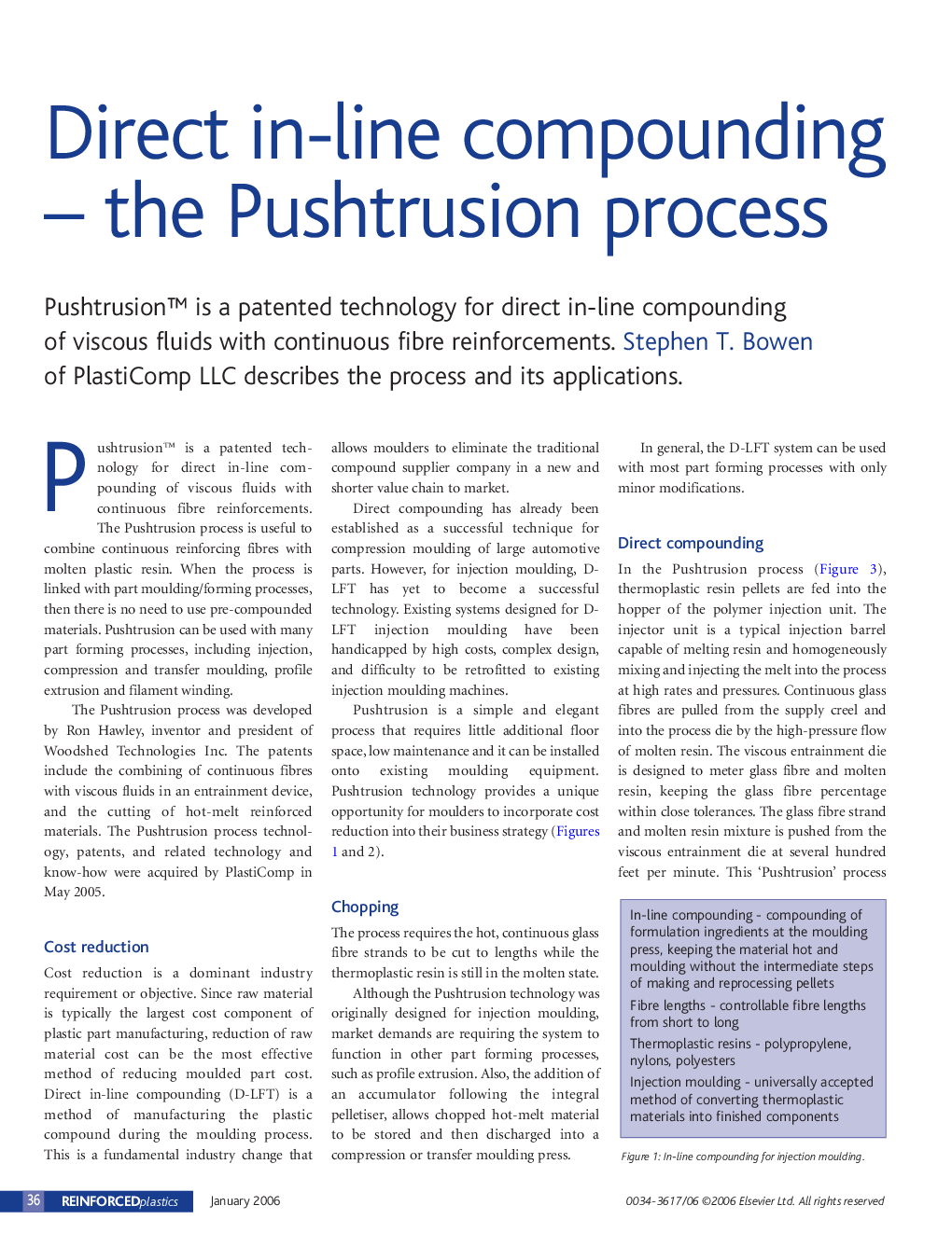 Direct in-line compounding – the Pushtrusion process