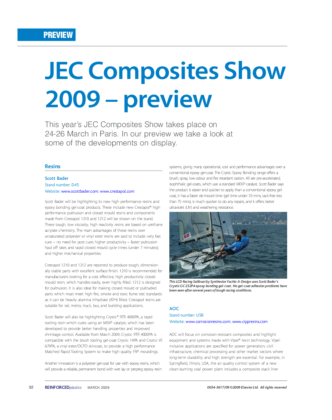 عکس صفحه اول مقاله: JEC Composites Show 2009 – preview JEC Composites Show 2009 – preview