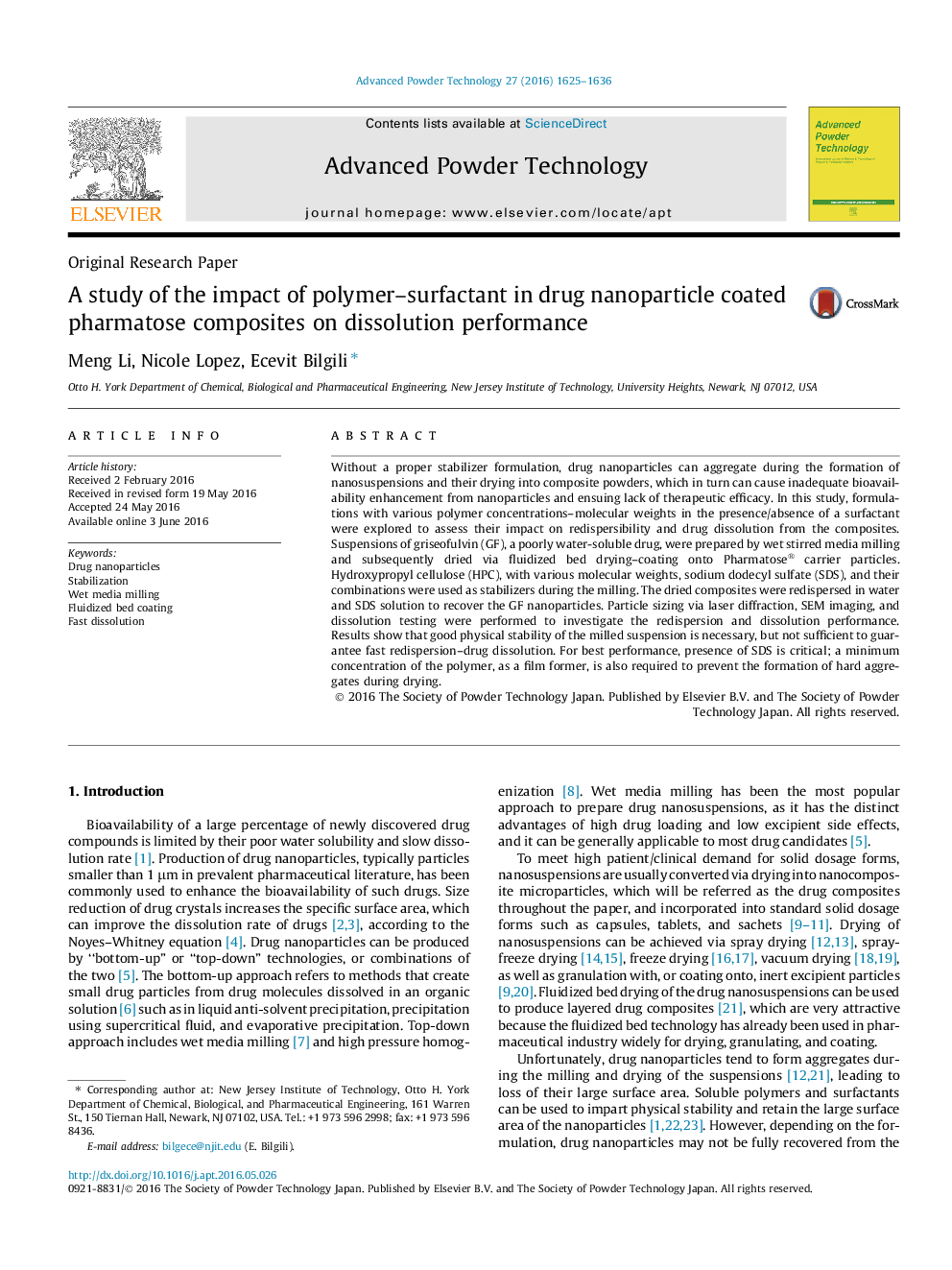 A study of the impact of polymer–surfactant in drug nanoparticle coated pharmatose composites on dissolution performance